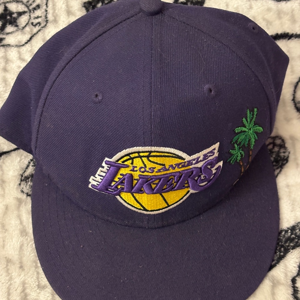 New Era L.A. Lakers Palm Tree / Taco Tues, Kobe 59FIFTY Fitted Purple Size 7 5/8